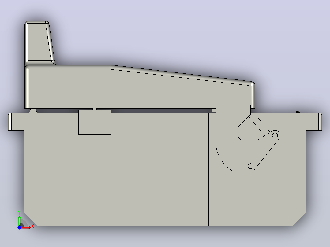 HR6-1000_31 3P熔断器式隔离开关三维模型202011前视图