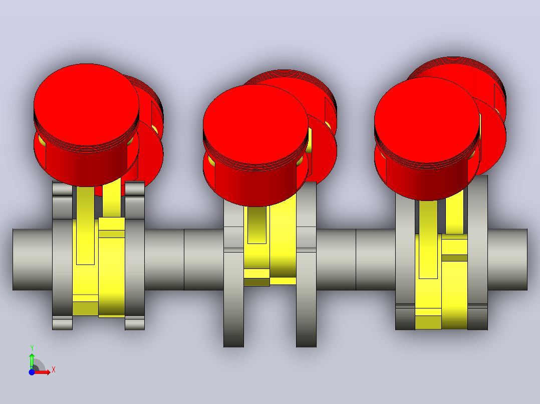 V6引擎前视图