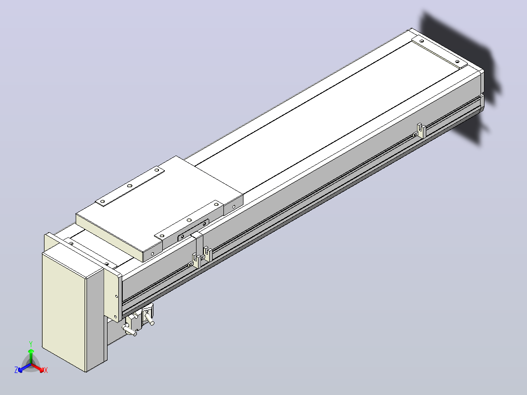 无尘螺杆滑台KCH17-BM（750W）KCH17-500-BM-750W-C4主视图