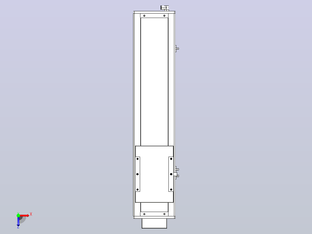 无尘螺杆滑台KCH17-BM（750W）KCH17-500-BM-750W-C4俯视图