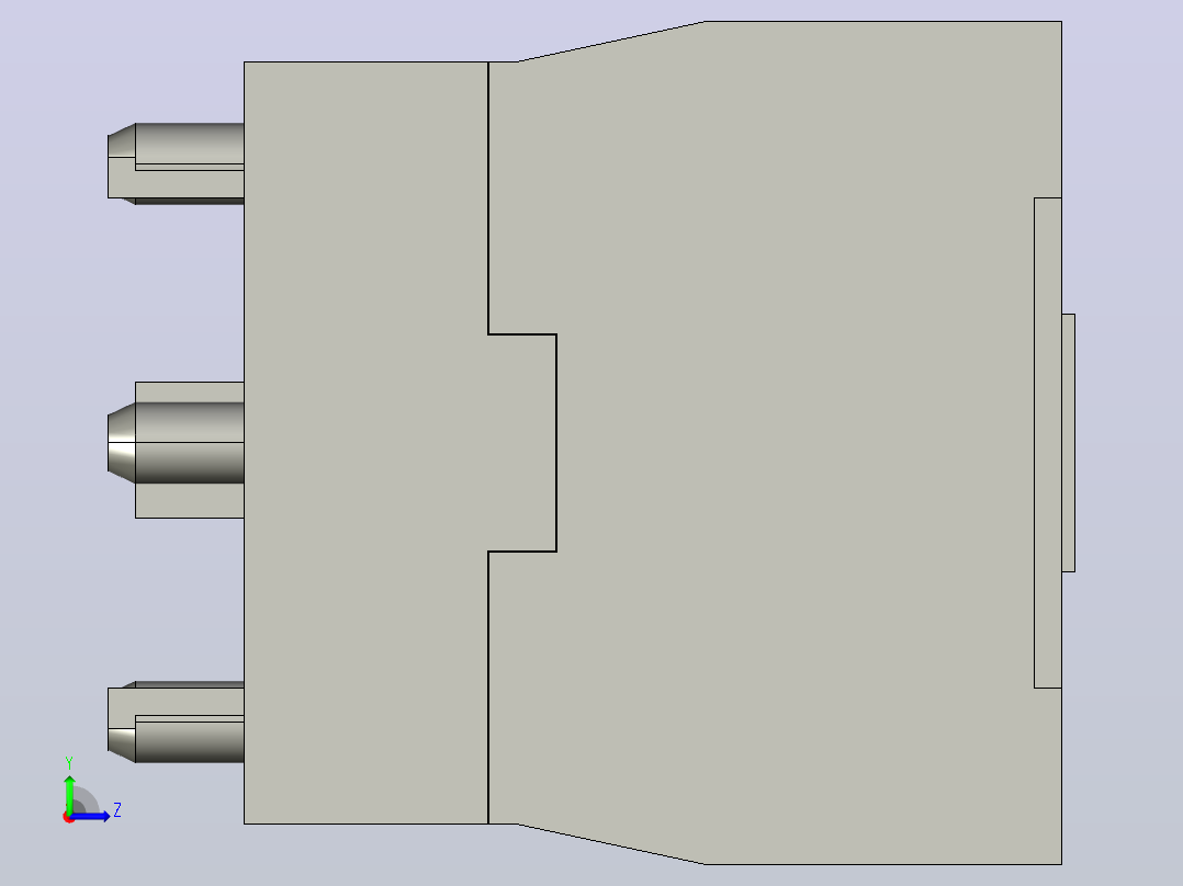 辅助接触器metaltex模块(1)左视图