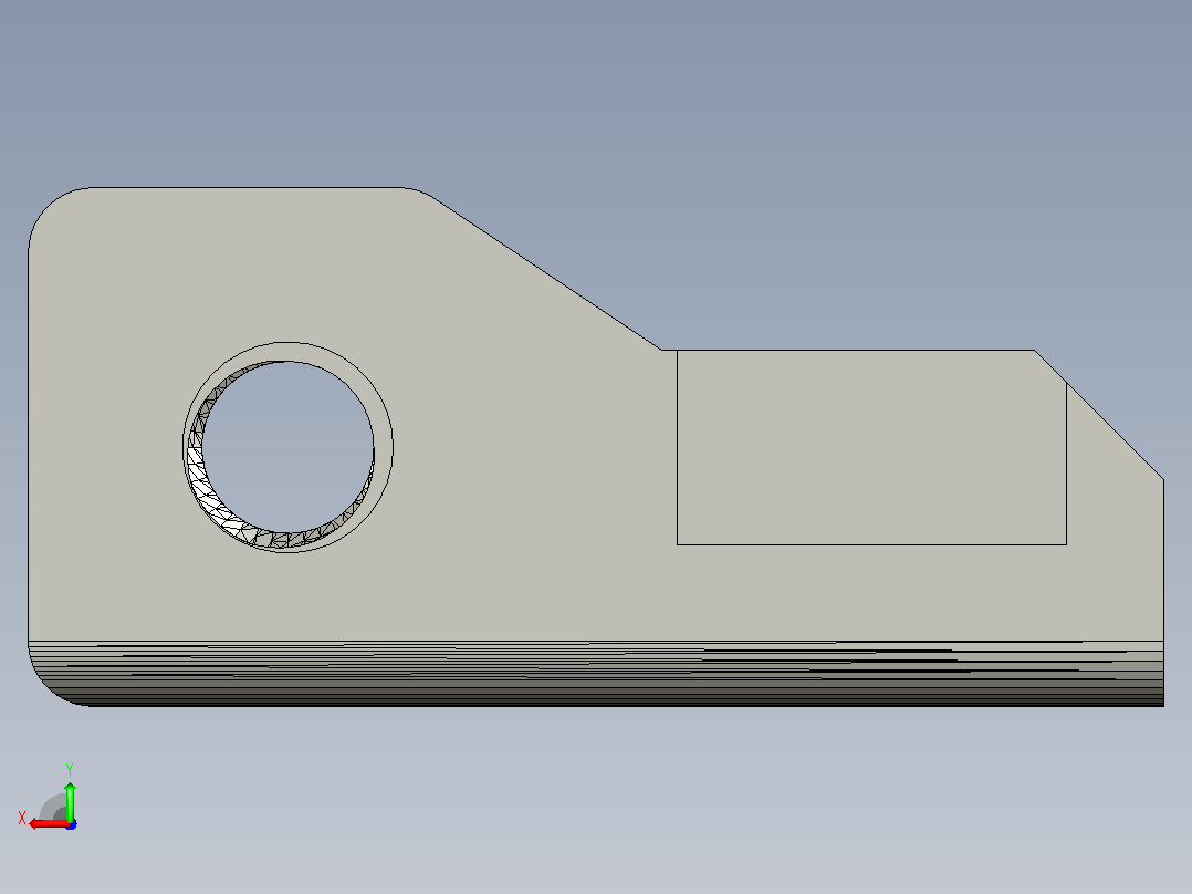 顺序变速器3d打印模型后视图