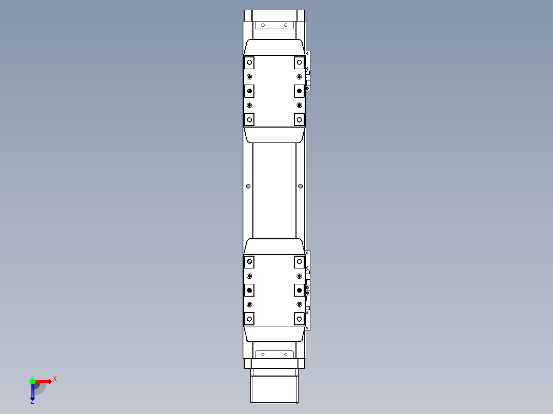 滚珠丝杠线性轴TPA-GCRS-80-1610C-L25-MP-M20-N3俯视图