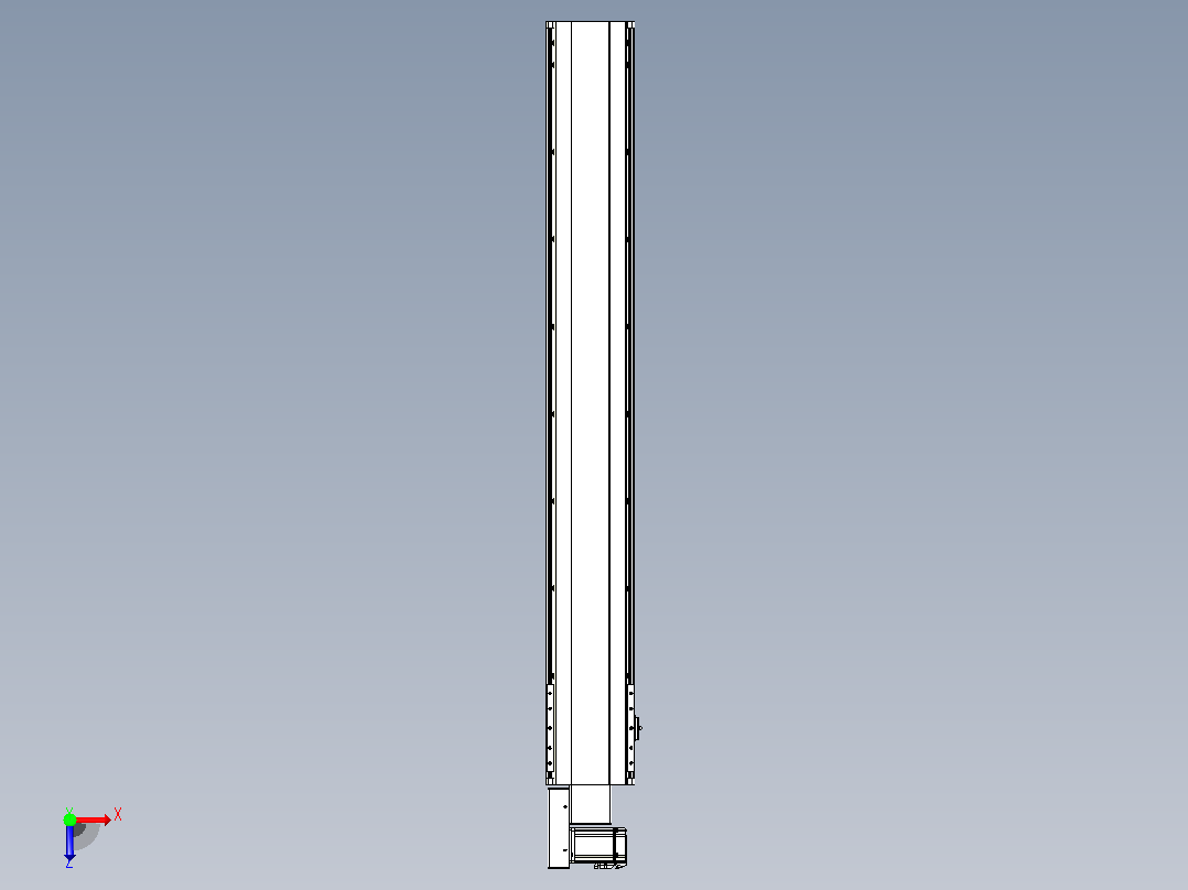 皮带直线轴半封闭可选导轨TPA-HNB-202D-140-L1400-ML-C-P75-N3俯视图