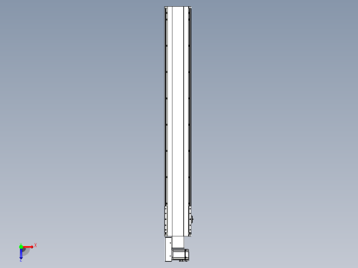 皮带直线轴半封闭可选导轨TPA-HNB-202D-140-L1400-ML-C-P75-N3俯视缩略图