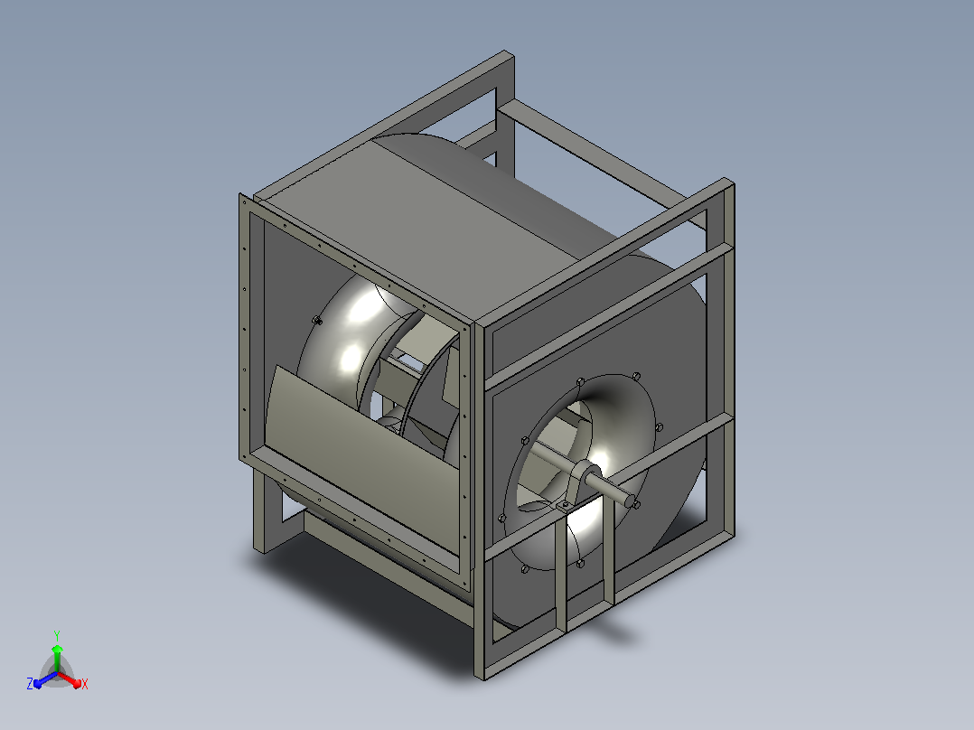 SAB-KH双吸后倾离心风机[KH 6.3]主视图