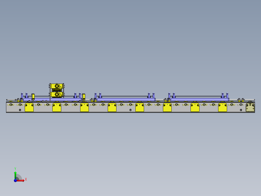 薄板两面吹气工序前视图