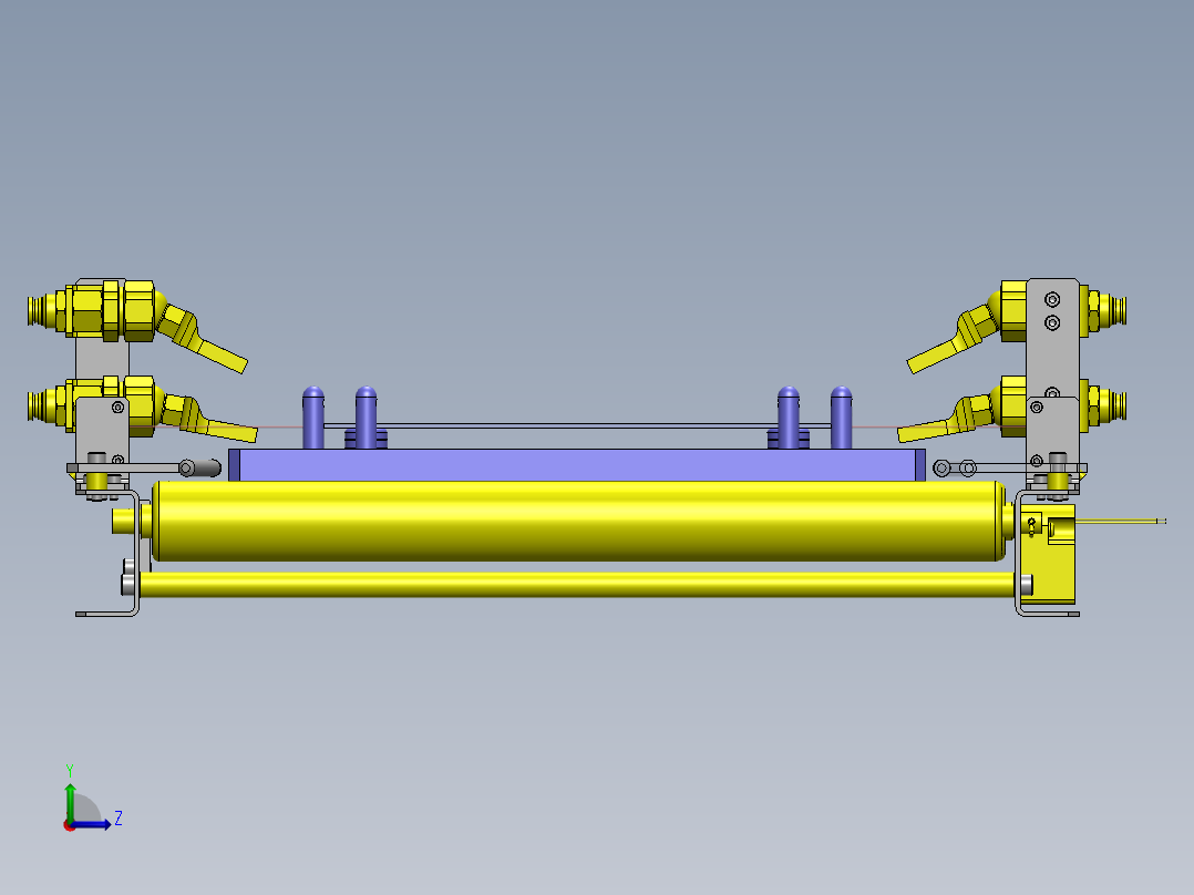 薄板两面吹气工序左视图