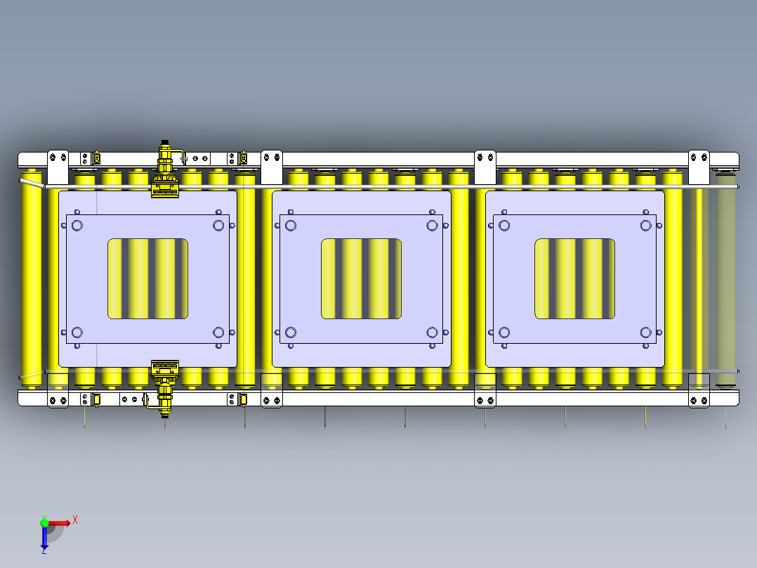 薄板两面吹气工序俯视图
