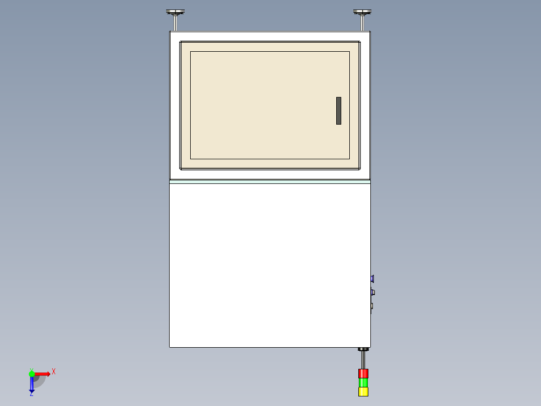 三轴伺服自动分选送料机俯视图