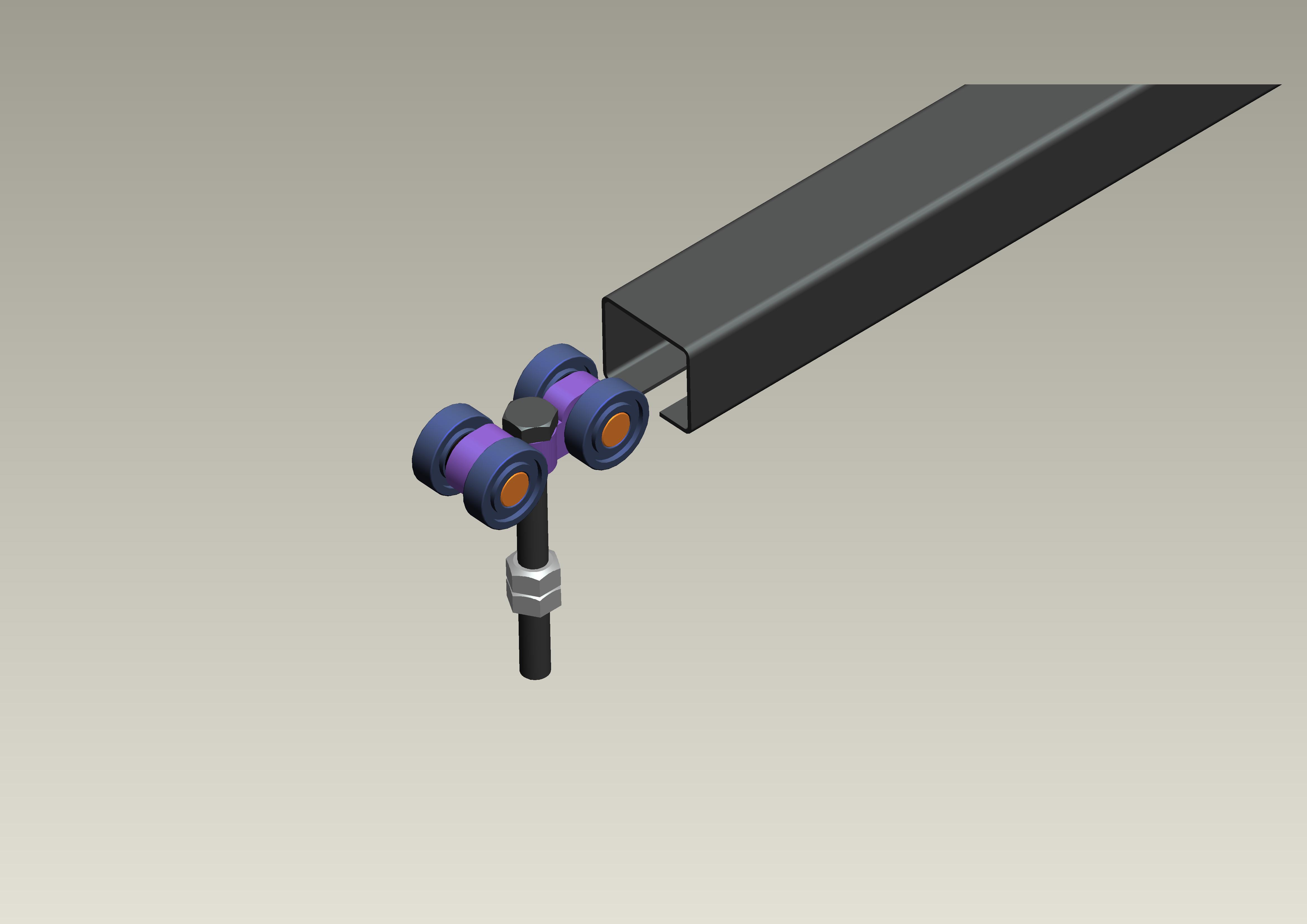 吊轮吊轨设备3D模型