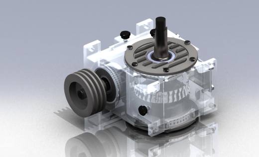 100蜗轮蜗杆减速器3D数模图纸 STP格式缩略图