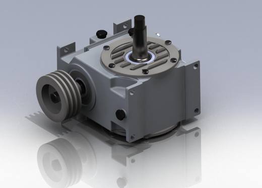 100蜗轮蜗杆减速器3D数模图纸 STP格式缩略图