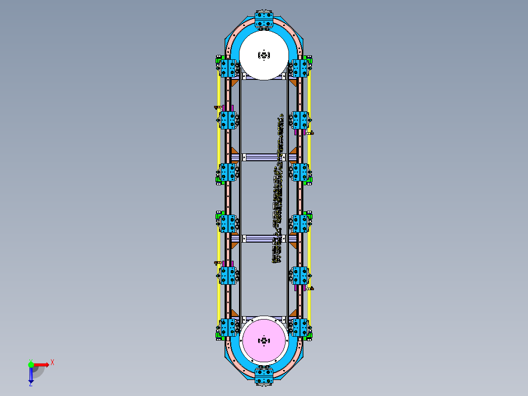 B12_链条式环形输送线俯视图