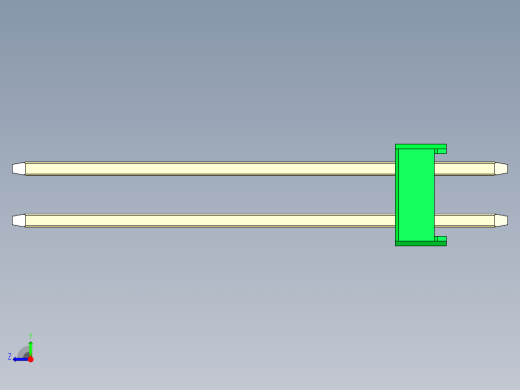彩色公头100mil（2.54mm）系列-DS1021_green_2x11p_100mil_Type19_rev1.0右视缩略图