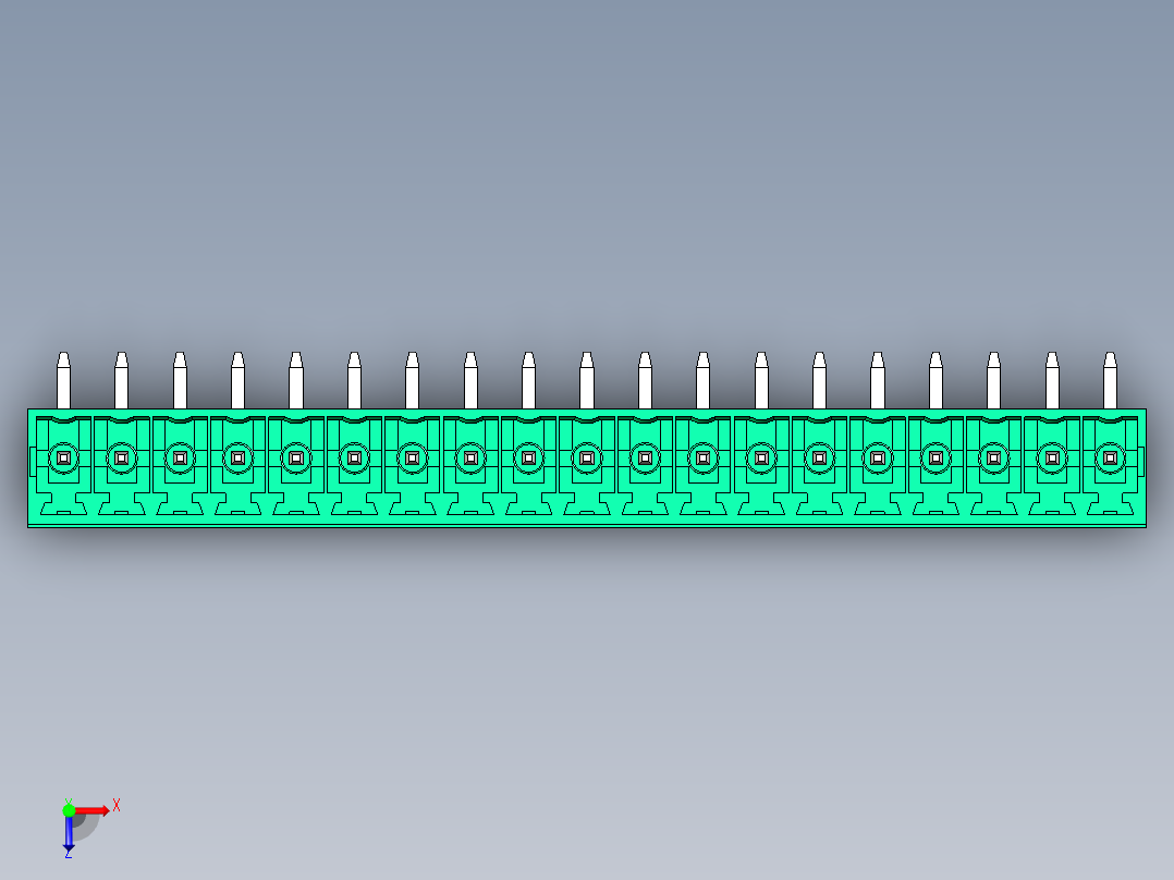 DEGSON 15EDG 系列 3.5mm 插拔式接线端子 FullPack-15EDGRC-3.5-19P-14-00AH俯视图
