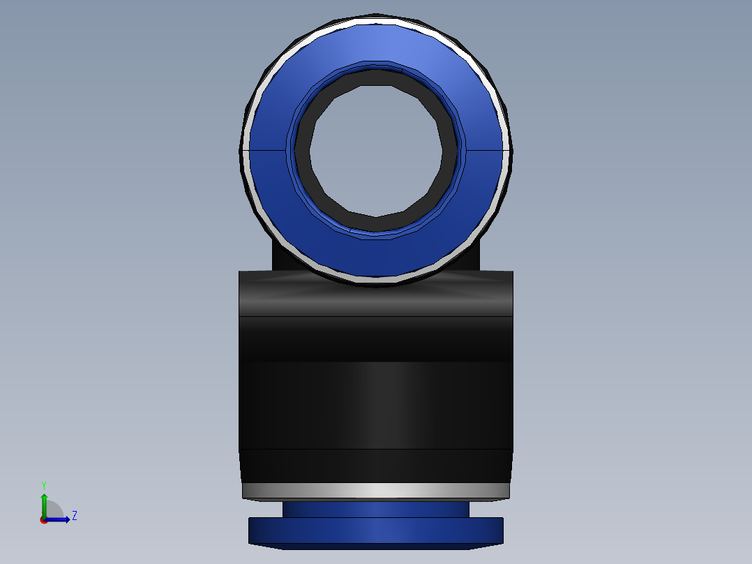 气嘴-Ø12 UNIÃO T (C00601200)左视图