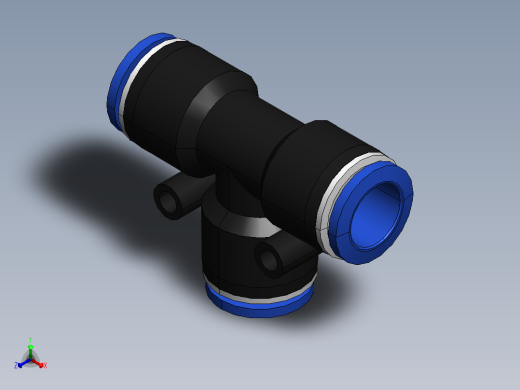 气嘴-Ø12 UNIÃO T (C00601200)正等轴测缩略图