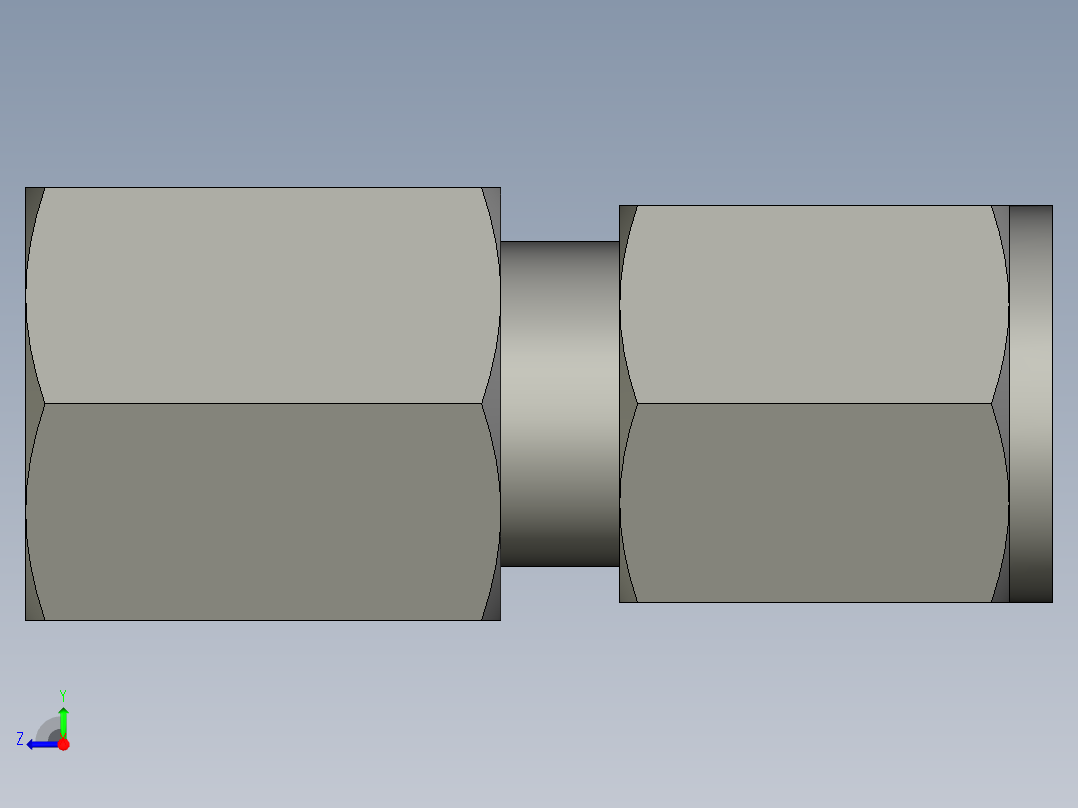 卡套式工业通用硬管接头6_gbu-s右视图