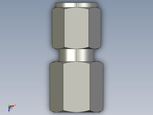 卡套式工业通用硬管接头6_gbu-s俯视缩略图