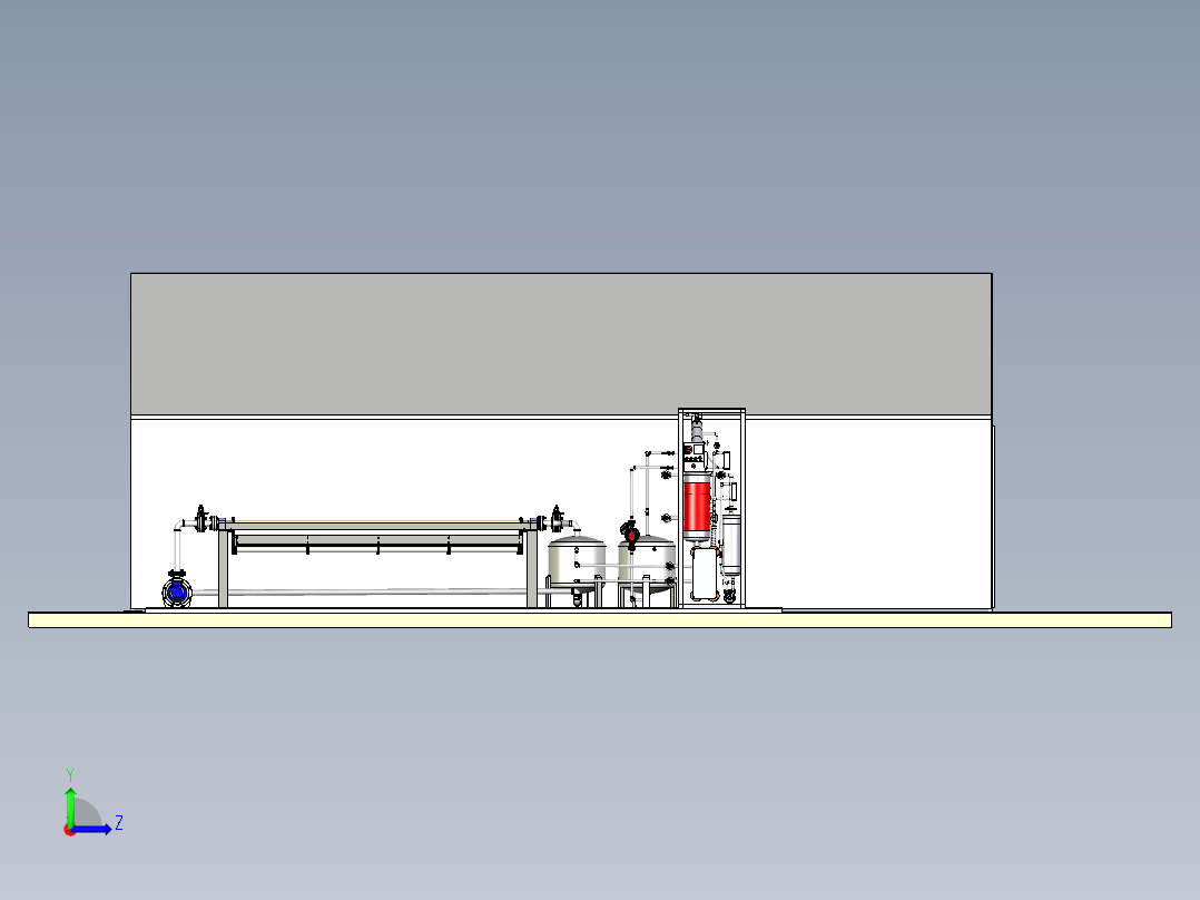 温室吸收太阳能冷却左视图
