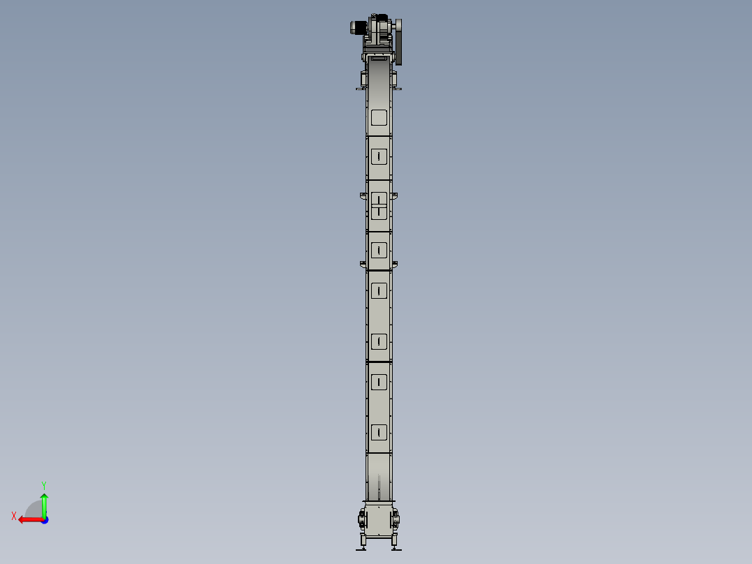 垂直刮板输送机后视图