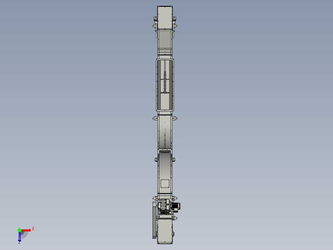 垂直刮板输送机俯视图
