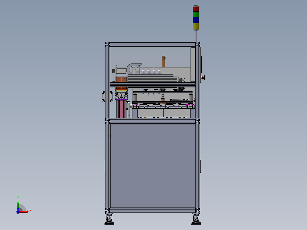 点胶UV固化机总装配前视图