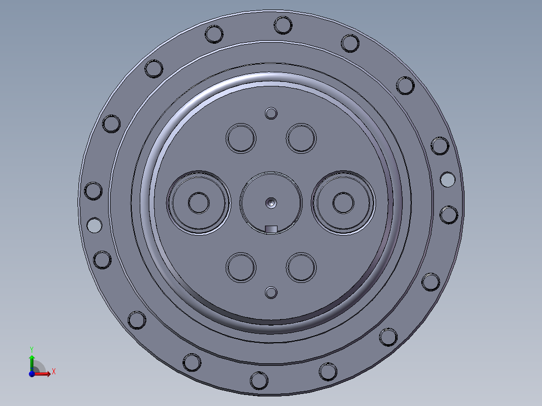 两个行星轮rv减速器设计及仿真【全套含有cad图纸三维建模】前视图