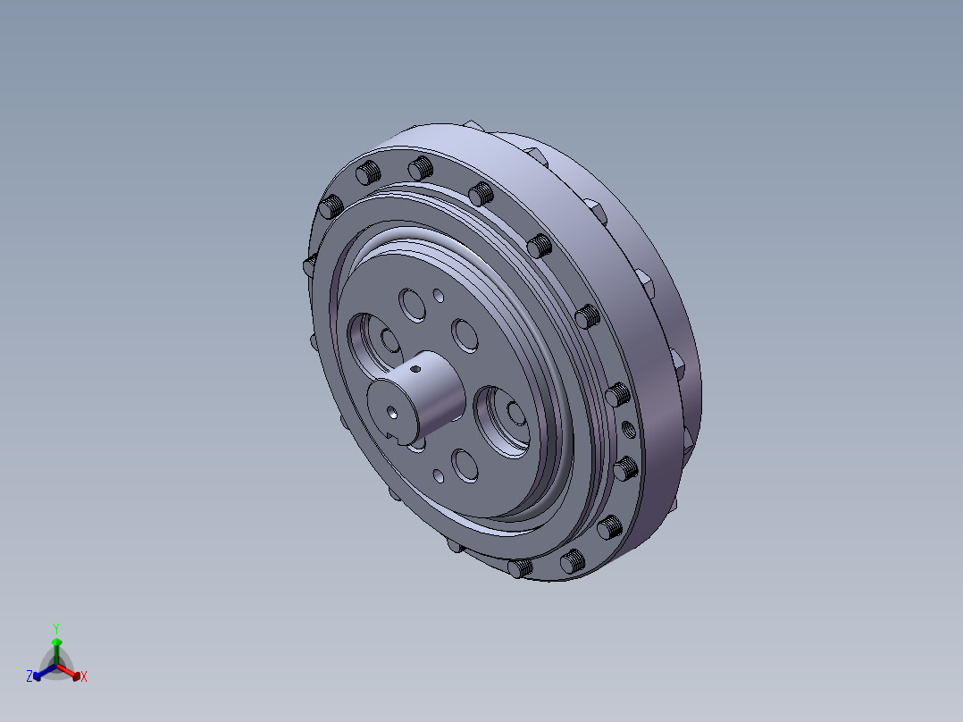 两个行星轮rv减速器设计及仿真【全套含有cad图纸三维建模】正等轴测图