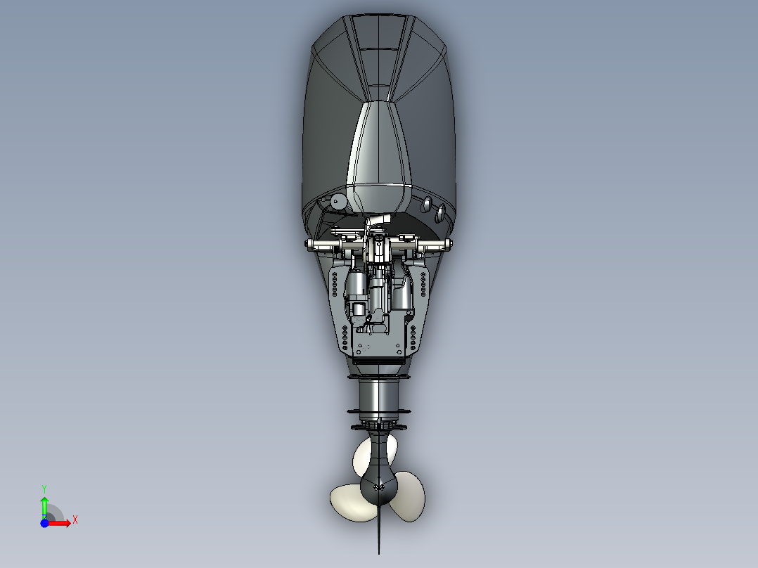 水星舷外机 v8前视图