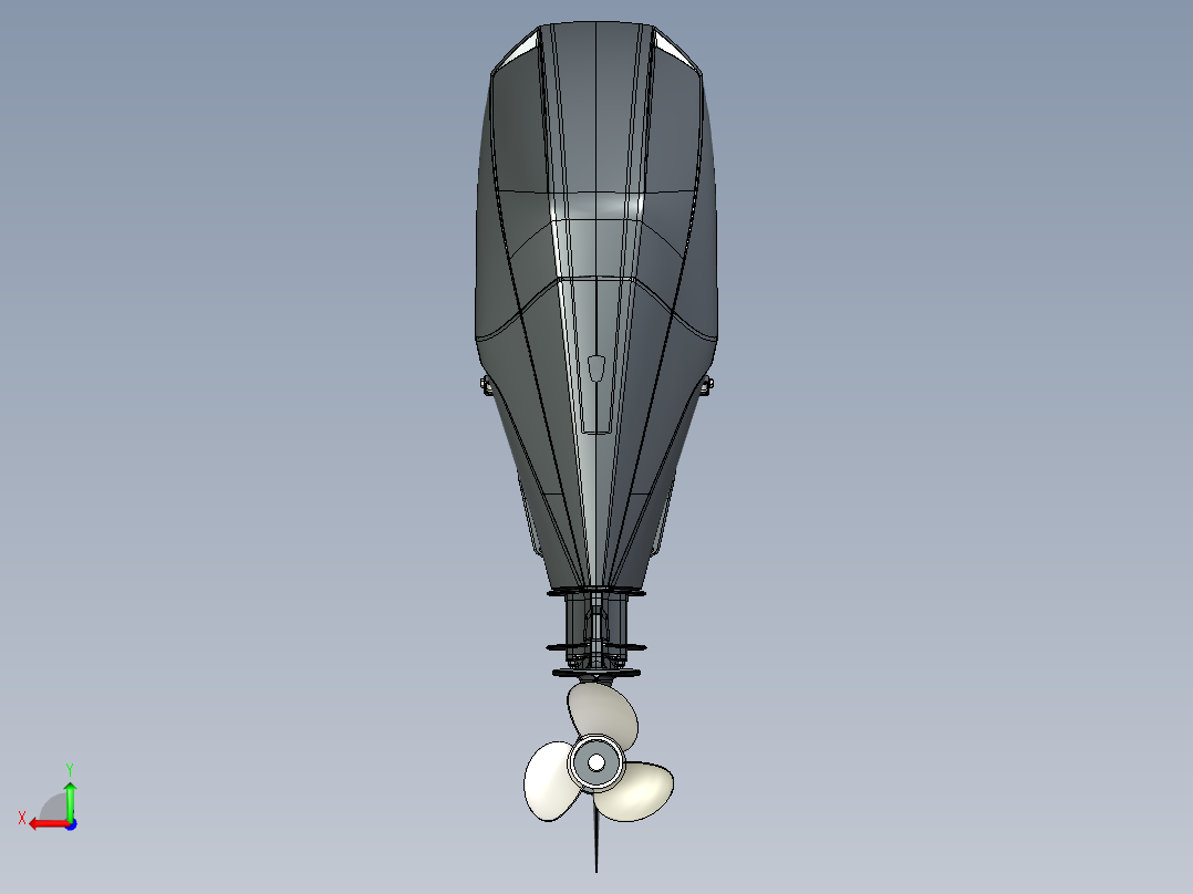 水星舷外机 v8后视图