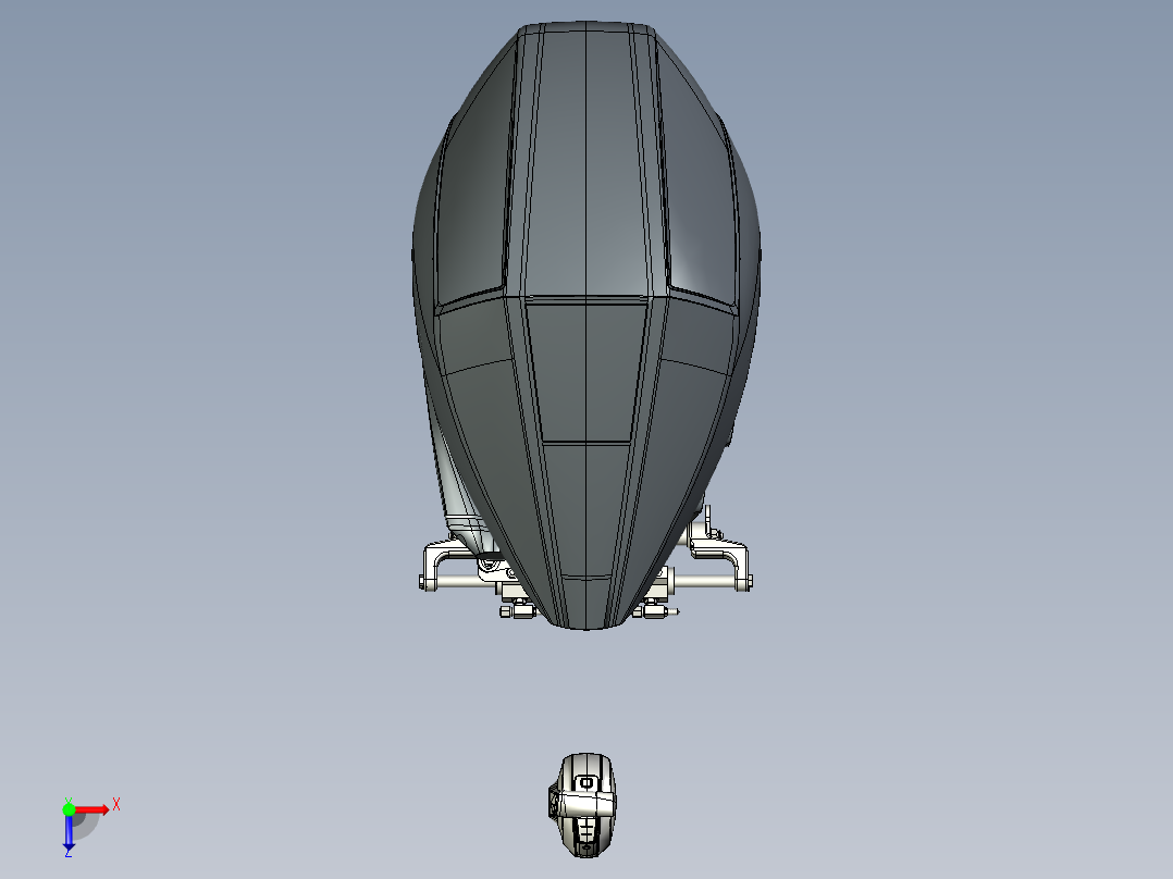 水星舷外机 v8俯视图