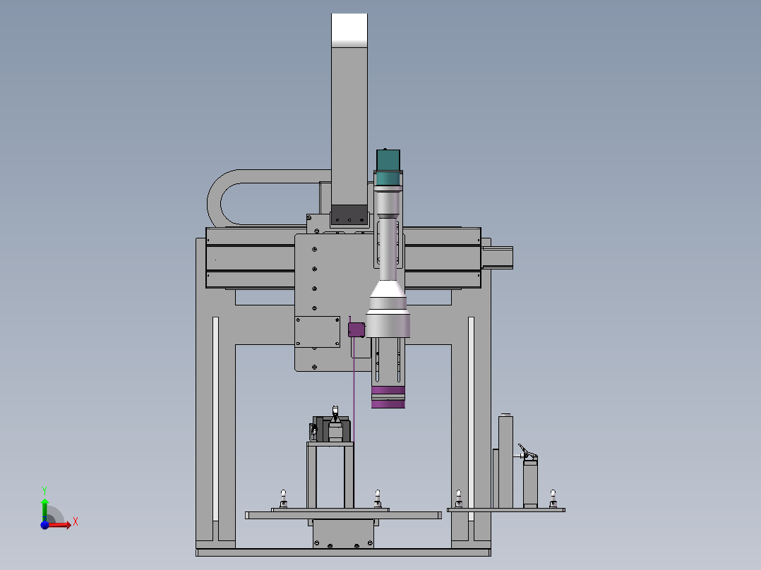 三坐标检测机sw17可编辑前视图
