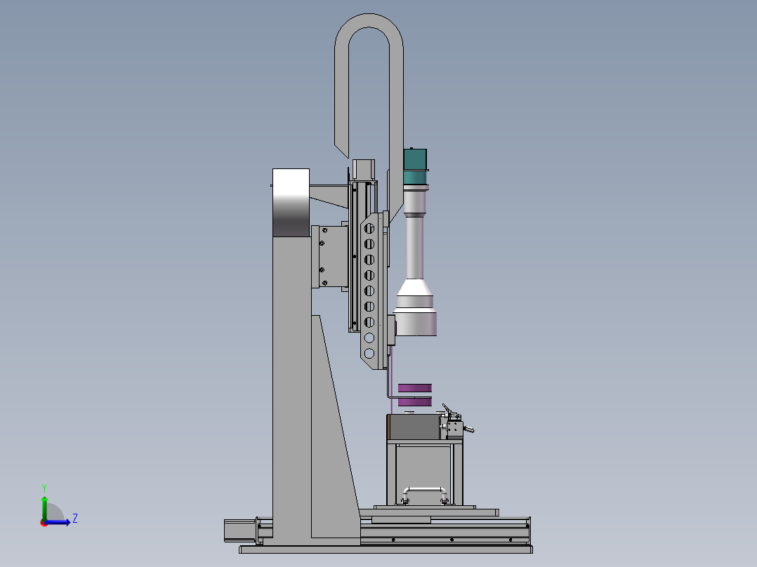三坐标检测机sw17可编辑左视图