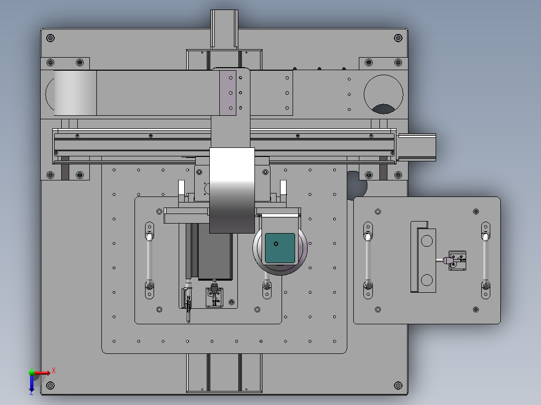 三坐标检测机sw17可编辑俯视图
