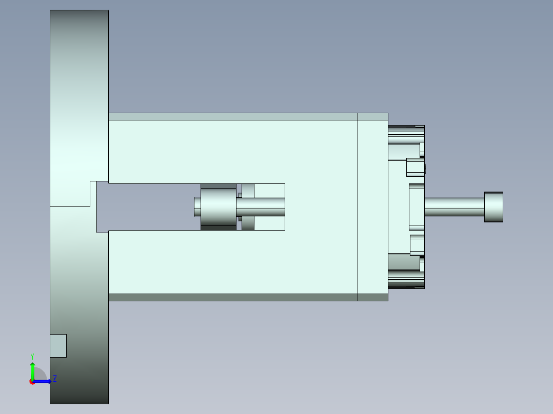 VT306-笔记本CNC工装夹具三维模型CNC3左视图