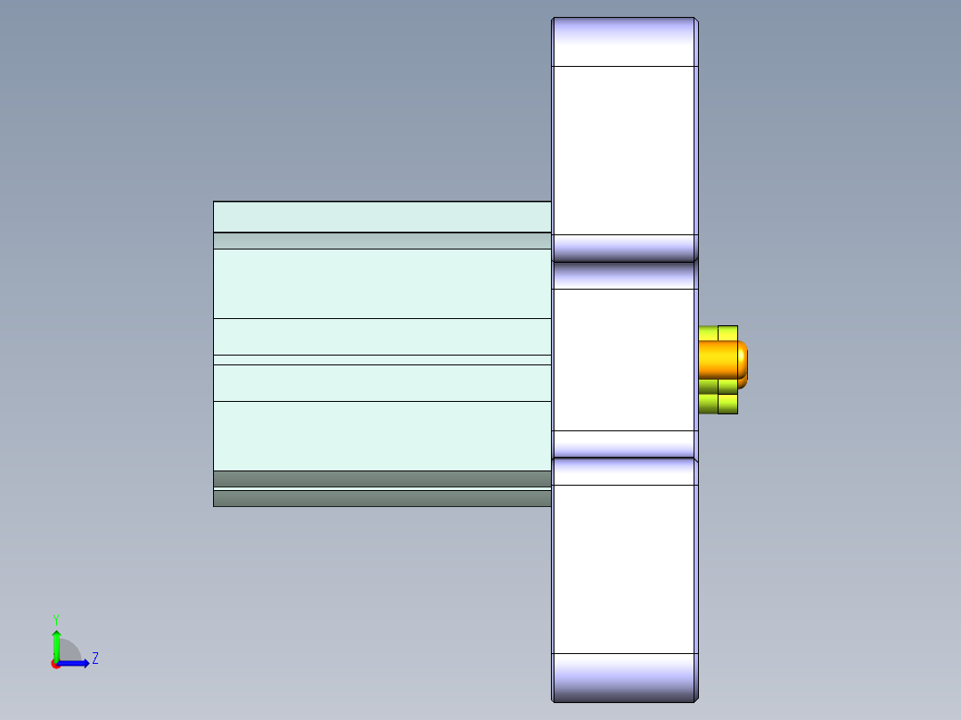 ZX551-B-笔记本CNC工装夹具三维模型CNC7-1010左视图