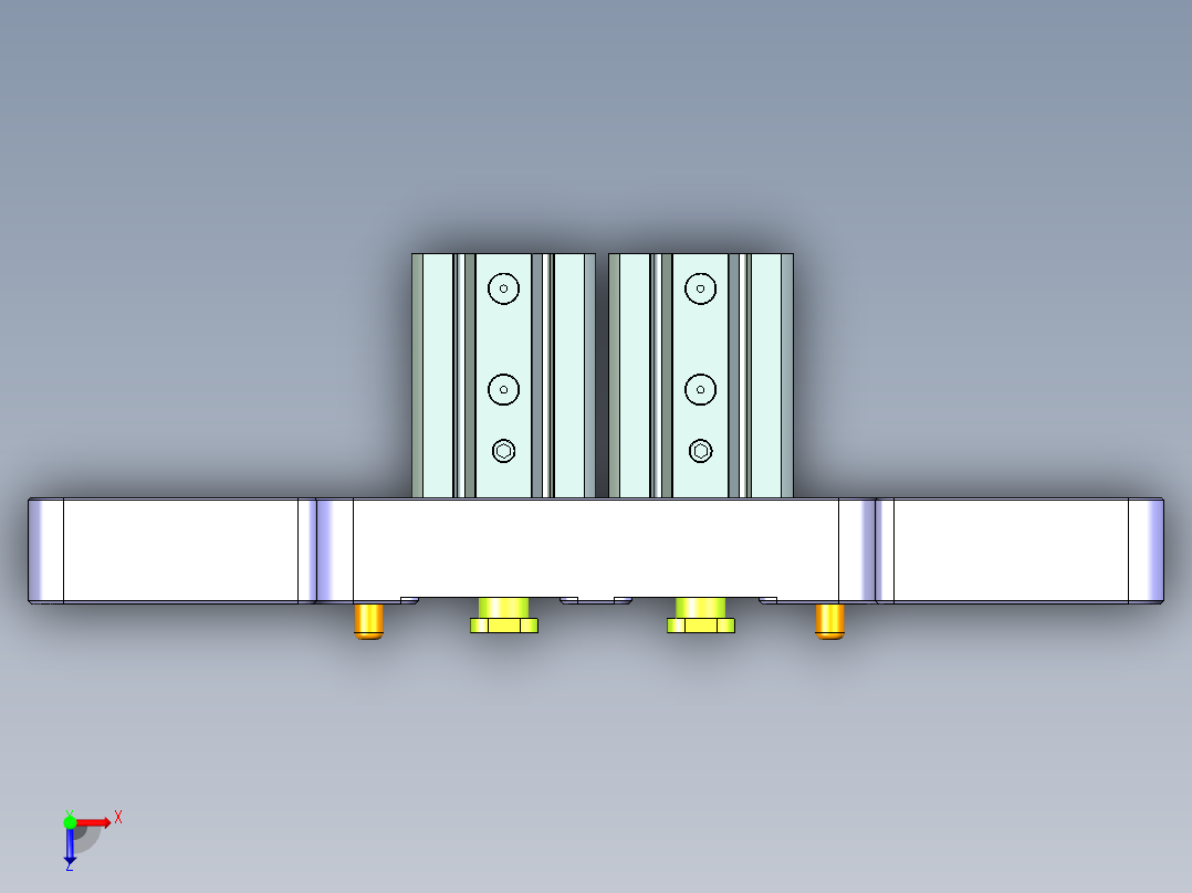 ZX551-B-笔记本CNC工装夹具三维模型CNC7-1010俯视图