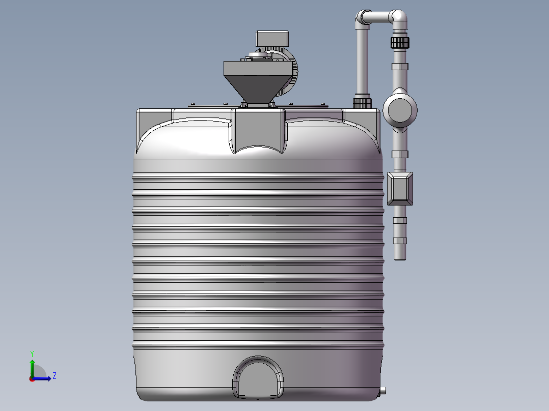 水泥搅拌槽罐左视图