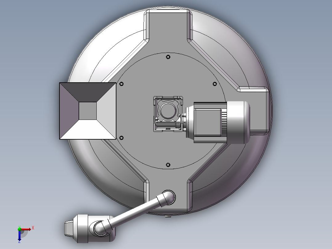 水泥搅拌槽罐俯视图