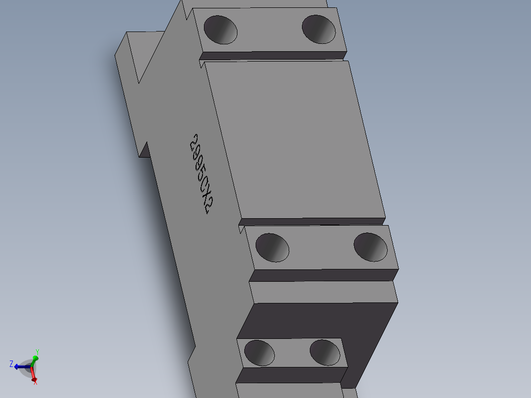 B继电器底座主视图