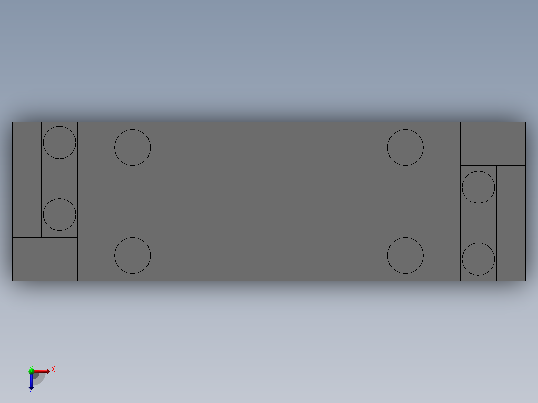 B继电器底座俯视图