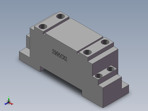 B继电器底座正等轴测缩略图