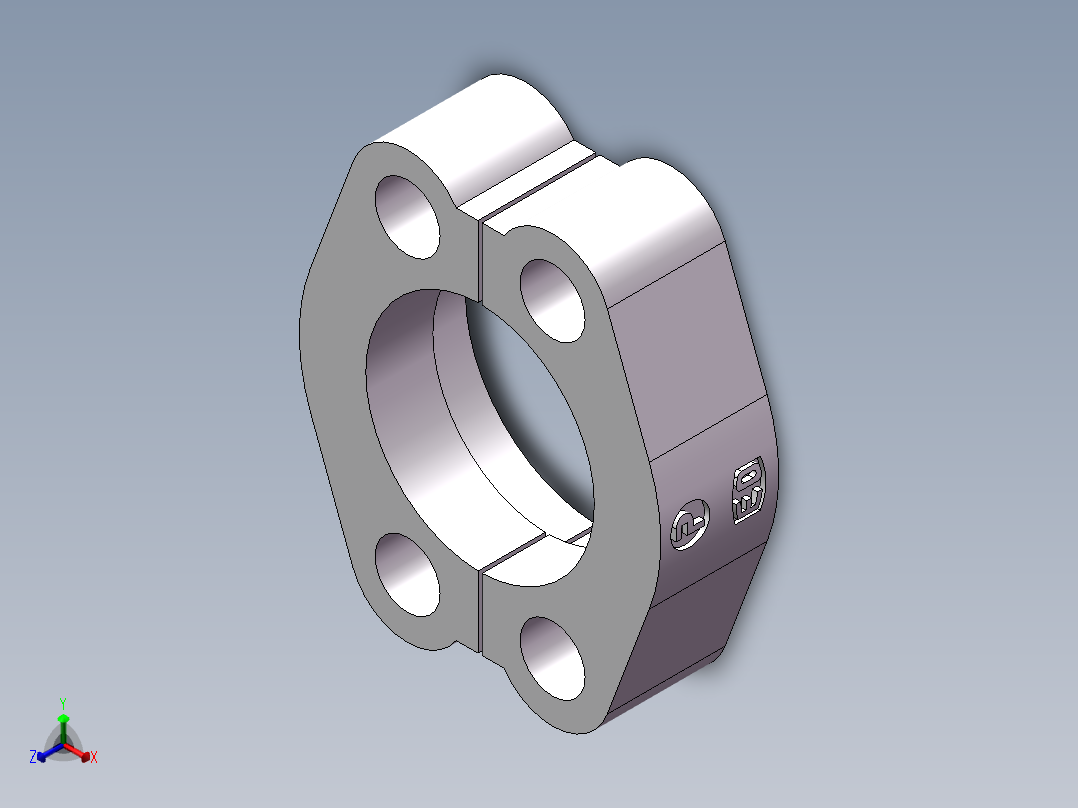 法兰接头、FS-48正等轴测图