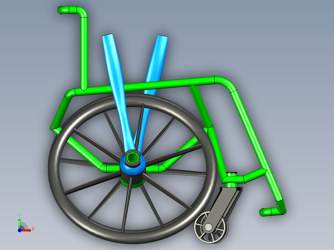 B3003347-X30 残疾人车轮椅前视图