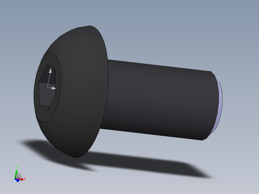 内六角平圆头螺钉  M5×1001主视图