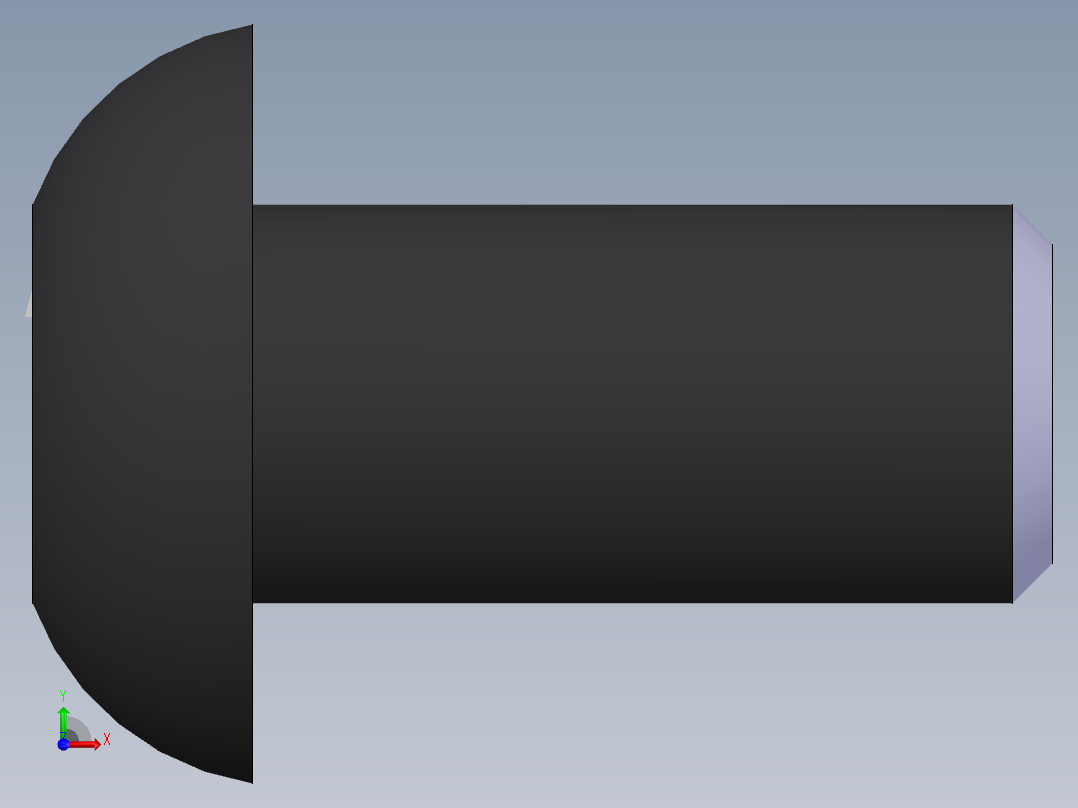 内六角平圆头螺钉  M5×1001前视图