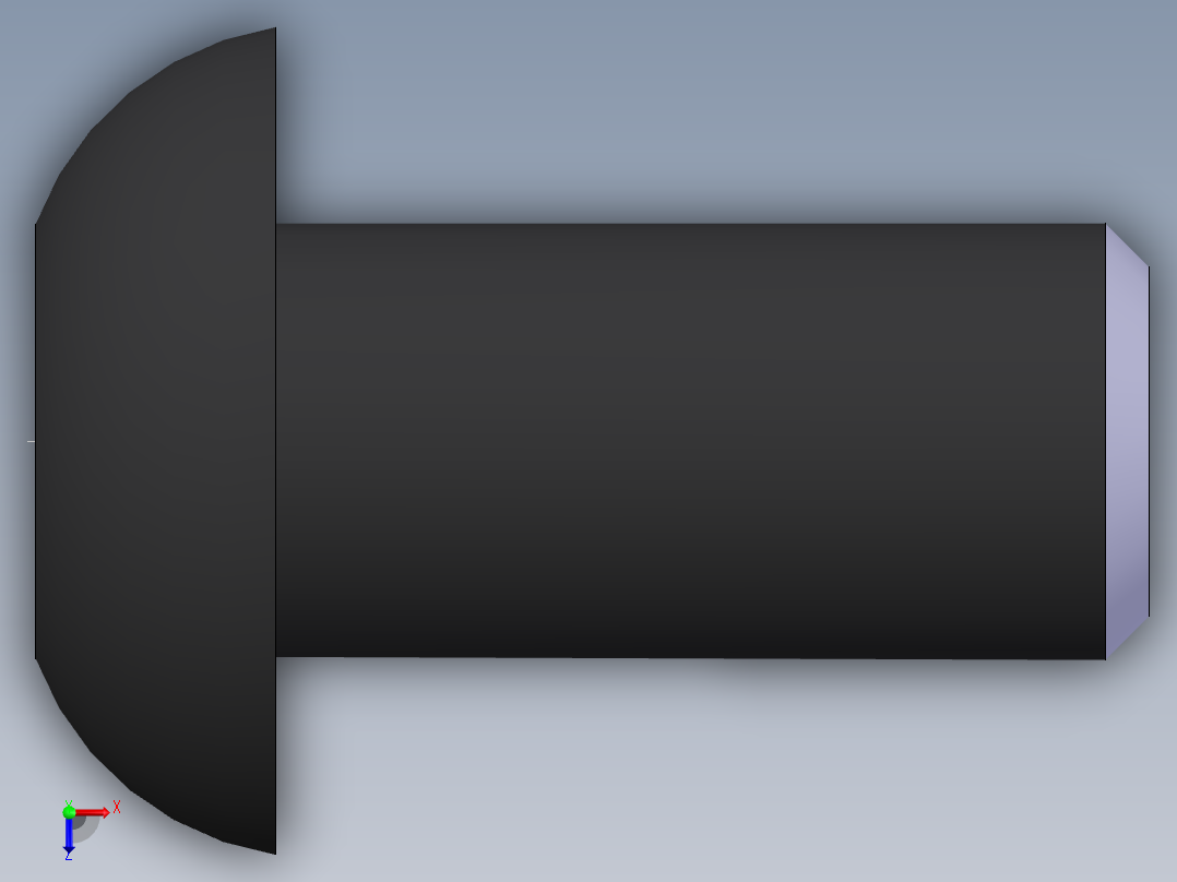 内六角平圆头螺钉  M5×1001俯视图