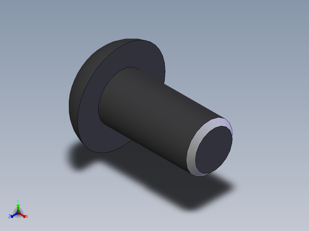 内六角平圆头螺钉  M5×1001正等轴测图